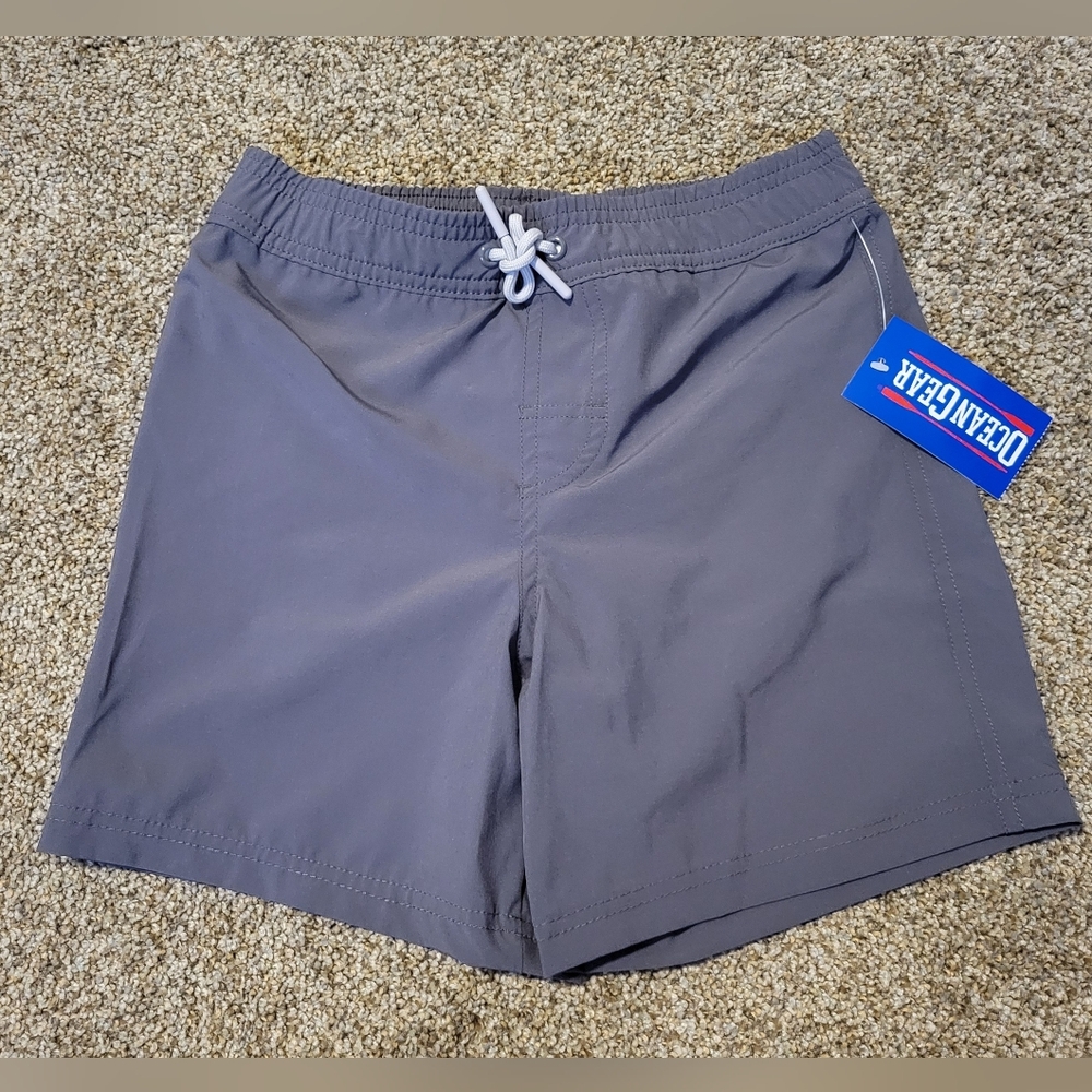 Kids Gray Swim Trunks